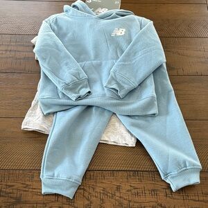 New Balance Kids Light Blue Sweatpants Set
